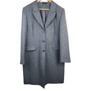 Reitmans Herringbone Pattern Notched Collar V-Neck Coat Women's 15